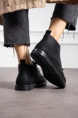 Albishoes Kadın Sıcak Astar Kaymaz Taban Zümrüt Kumaş Rahat Kullanım Casual Kadın Haşpapi Bot - 3