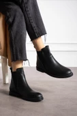 Albishoes Kadın Sıcak Astar Kaymaz Taban Cilt Kumaş Rahat Lastikli Kolay Giyim Casual Kadın Bot - 2