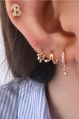 SNAKE PIERCING ( ALTIN KAPLAMA HELIX ICIN UYGUN) - 8