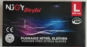 NJOY Beybi Pudrasız Nitril Eldiven Siyah L - 1