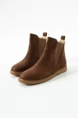 Albishoes Kadın Sıcak Astar Kaymaz Taban Zümrüt Kumaş Rahat Lastikli Kolay Giyim Casual Kadın Bot - 5
