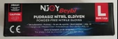 NJOY Beybi Pudrasız Nitril Eldiven Siyah L - 2