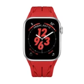 Apple Watch 7 45 mm Uyumlu KRD-127 Metal Tokalı Silikon Kordon - 10