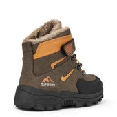Albishoes Erkek Çocuk Kürklü Cırt Cırtlı Soğuk Geçirmez Kışlık Outdoor Trekking Çocuk Bot (26-35) - 4