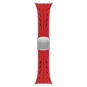 Apple Watch Ultra 2 49mm KRD-127 Metal Tokalı Uzunluk Ayarlı Premium Silikon Kordon - 4