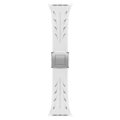 Apple Watch 7 45 mm Uyumlu KRD-127 Metal Tokalı Silikon Kordon - 5