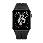 Apple Watch 44mm Uyumlu KRD-127 Metal Tokalı Silikon Kordon thumbnail 2
