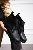 Albishoes Kadın Sıcak Astar Kaymaz Taban Cilt Kumaş Rahat Kullanım Casual Kadın Süet Haşpapi Bot - 4