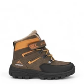 Albishoes Erkek Çocuk Kürklü Cırt Cırtlı Soğuk Geçirmez Kışlık Outdoor Trekking Çocuk Bot (26-35) - 1