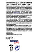 Mentos Sour Çilek Aromalı Şekersiz-Tatlandırıcılı Ekşi Draje Sakız 56g (2 ADET) - 3