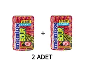 Mentos Sour Çilek Aromalı Şekersiz-Tatlandırıcılı Ekşi Draje Sakız 56g (2 ADET) - 2