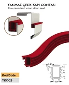 Contacall Alev Önleyici Yangın Kapısı Fitili Yangın Contası 6 Metre Kırmızı YKC-26 - 6