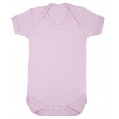 Sema Baby Prematüre Yarım Kol Penye Çıtçıtlı Badi - Pembe - 1