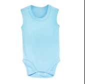 Sema Baby Jakarlı Askılı Badi (Body) - Mavi 0-6 Ay - 1