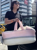 Sema Baby Portbebe Yenidoğan Bebek Yatağı - Ekru/Pembe - 3