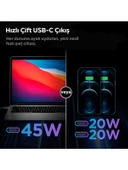 Spigen ArcStation Pro GaN 452 45W 2 Port USB-C Güç Adaptörü Beyaz ACH03717 - 8