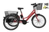 BİSAN e-PORTER UNISEX ÜÇ TEKERLİ ELEKTRİKLİ BİSİKLET 44CM V 24 JANT 3 VİTES SARI BEYAZ - 1