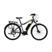 BİSAN E-CITY ELEKTRİKLİ ERKEK ŞEHİR BİSİKLETİ 48CM HD 28 JANT 9 VİTES GRİ YEŞİL - 1
