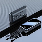 Hakopro 20.000 Mah Dahili Çoklu Kablolu Dijital Göstergeli Taşınabilir Powerbank Siyah PB-102 - 5