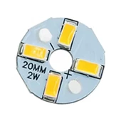 5730 6V 2W 20mm Beyaz 4 Ledli Modül  Aluminyum Pcb Lamba Aydınlatma Işık thumbnail 6