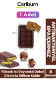 Bpa İçermez Esnek Dayanıklı Büyük Yüksek Isı Dayanıklı Dubai Çikolata Silikon Kalıbı Kabı 1 Adet - 1