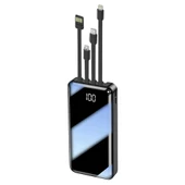 Hakopro 20.000 Mah Dahili Çoklu Kablolu Dijital Göstergeli Taşınabilir Powerbank Siyah PB-102 - 1