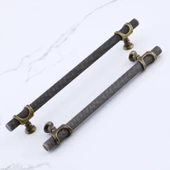 Arsin Eskitme Antik Sarı Metal Kulp 192 mm - 19.2 cm Mobilya Mutfak Dolabı Dolap Kulpları Kulbu - 10