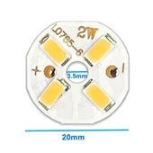 5730 6V 2W 20mm Beyaz 4 Ledli Modül  Aluminyum Pcb Lamba Aydınlatma Işık thumbnail 3