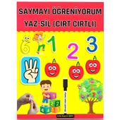 Saymayı Öğreniyorum YAZ-SİL Kitabı (Cırt Cırtlı) - 1