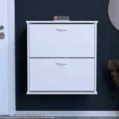 Modilayn UMAY Asma Antre 72 x 78 x 25,5 cm’lik 2 Düşer Kapak 4 Göz Raf Bölmeli Ayakkabılık - 1