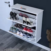 Modilayn UMAY Asma Antre 72 x 78 x 25,5 cm’lik 2 Düşer Kapak 4 Göz Raf Bölmeli Ayakkabılık - 2