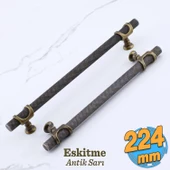 Arsin Eskitme Antik Sarı Metal Kulp 224 mm - 22.4 cm Mobilya Mutfak Dolabı Dolap Kulpları Kulbu thumbnail 1