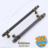 Arsin Eskitme Antik Sarı Metal Kulp 160 mm-16 cm Mobilya Mutfak Dolabı Dolap Kulpları Kulbu Çekmece thumbnail 1