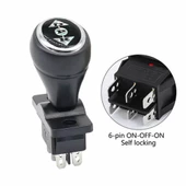 Joystick Kcd4 Anahtar Latch Siyah  İleri Geri Vites Kolu 16A 250V Akülü Çocuk Arabası Elektrikli Araç Oyuncak Switch Makine Motor Asansör Vinç Atv Gokart thumbnail 3