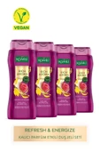 Komili Rich Aroma Duş Jeli Seti - Ahududu&Ylang Ylang - Kalıcı Parfüm Etkili - 4X500 ML - 1