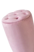 Makyaj Masası Pufu - Chester Pembe Puf - Dekoratif - Ayak Uzatma Pufu - Yuvarlak Puf - 6