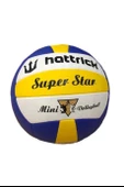 HATTRICK SUPERSTAR MINI VOLEYBOL TOPU SARI LACİVERT BEYAZ - 1