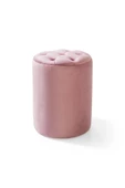 Makyaj Masası Pufu - Chester Pembe Puf - Dekoratif - Ayak Uzatma Pufu - Yuvarlak Puf - 5