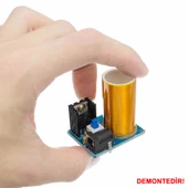 Demonte Mini Tesla Bobin Kit Modül  Kablosuz Enerji İletimi BD243 DC 9 / 12V Temassız Elektrik Transformatör Plazma Aktarım Proje Ödev Lehimleme Eğitim Seti - 2