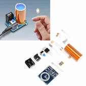 Demonte Mini Tesla Bobin Kit Modül  Kablosuz Enerji İletimi BD243 DC 9 / 12V Temassız Elektrik Transformatör Plazma Aktarım Proje Ödev Lehimleme Eğitim Seti - 1
