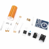 Demonte Mini Tesla Bobin Kit Modül  Kablosuz Enerji İletimi BD243 DC 9 / 12V Temassız Elektrik Transformatör Plazma Aktarım Proje Ödev Lehimleme Eğitim Seti - 4