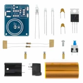 Demonte Mini Tesla Bobin Kit Modül  Kablosuz Enerji İletimi BD243 DC 9 / 12V Temassız Elektrik Transformatör Plazma Aktarım Proje Ödev Lehimleme Eğitim Seti - 3