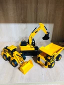 UZAKTAN KUMANDALI BULDOZER KAMYON EKSKAVATÖR İŞ MAKİNALARI SETİ 3LÜ - 5