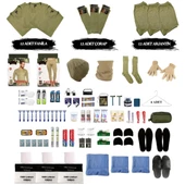 KARCAMP 12'li Vip Kışlık Askeri Tıraş Malzemesi ile İç Çamaşır ve Temizlik Seti - 1