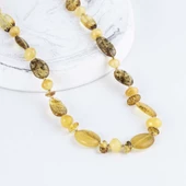 Gümüş Pazarım İri Taşlı Yetişkin Orjinal Kehribar Kolye - 2