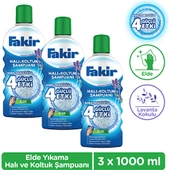 Fakir Nano Teknoloji ile Lavantalı Elde Yıkama Halı ve Koltuk Şampuanı 1000ml x 3 Adet - 1