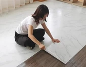 Renkli Duvarlar Kendinden Yapışkanlı Yer Zemin ve Duvar Kaplama Paneli Arkası Kauçuklu 60X60cm Floor Pvc Panel 6216 - 1