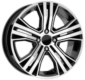 R1 Wheels 16 inç 5*114 ET40 Parlak Siyah Jant Takımı (J-2981) - 1