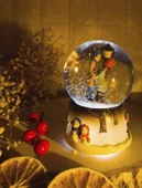 Romantik Sevgili Renk Değiştiren ve Müzikli Orta Boy Kar Küresi - 2