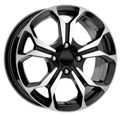 R1 Wheels 17 inç 4*108 ET38 Parlak Siyah Jant Takımı (J-2988) - 1